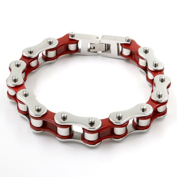 punk men bracelet biker bicycle motorcycle chain men's bracelets & bangles red white 316l stainless steel jewelry fashion gifts, Black
punk men bracelet biker bicycle motorcycle chain men's bracelets & bangles red white 316l stainless steel jewelry fashion gifts, Black