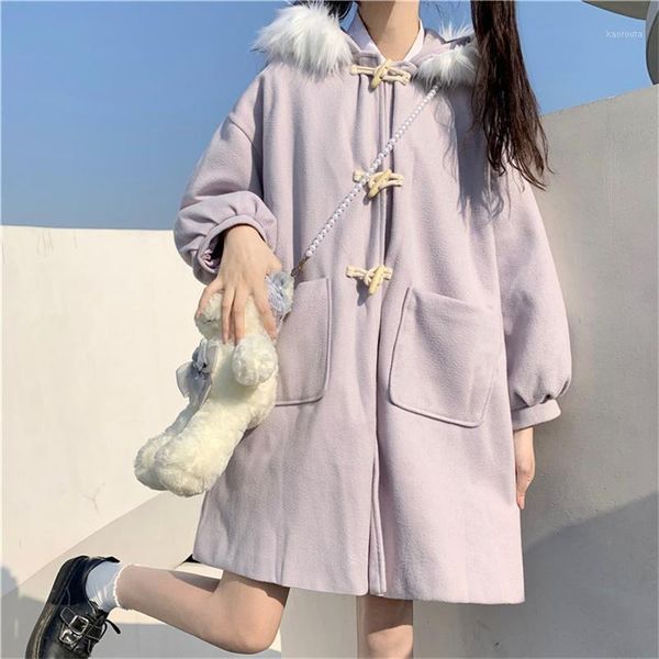 japanese new preppy style windbreaker coat sweet cartoons hooded cute fur collar woolen cloth kawaii horn button windbreaker1, Tan;black
japanese new preppy style windbreaker coat sweet cartoons hooded cute fur collar woolen cloth kawaii horn button windbreaker1, Tan;black