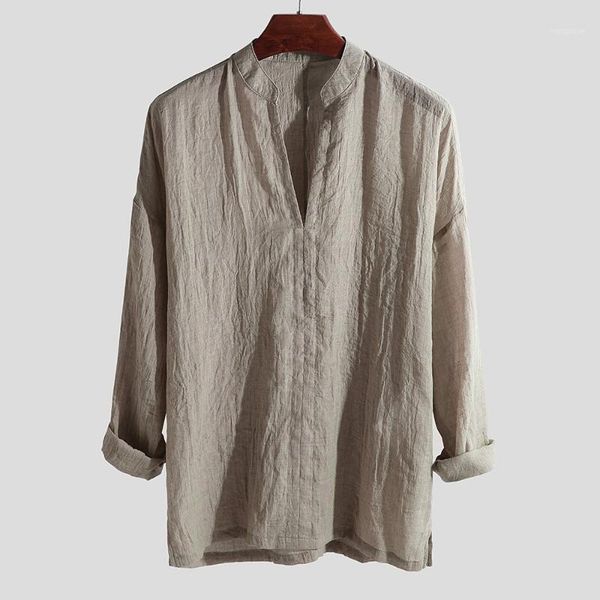 retro soild shirt no pocket long sleeve linen cotton shirts men casual summer for men loose button shirts spring summe 20201, White;black
retro soild shirt no pocket long sleeve linen cotton shirts men casual summer for men loose button shirts spring summe 20201, White;black