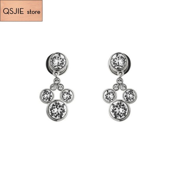 qsjie high-quality swa original jewelry noble temperament earrings charming fashion jewelry, Golden;silver
qsjie high-quality swa original jewelry noble temperament earrings charming fashion jewelry, Golden;silver