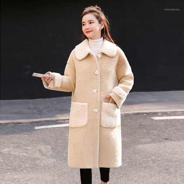 women long coat loose lambswool warm elegant temperament alpaca coat 2019 new particle fleece casual mid-length women long1, Black
women long coat loose lambswool warm elegant temperament alpaca coat 2019 new particle fleece casual mid-length women long1, Black