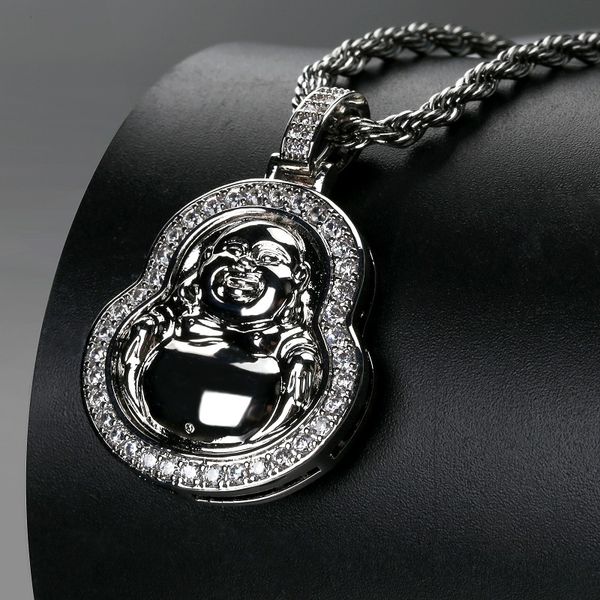 luxury bling zircon men necklace buddhist necklace trendy fashion 18k gold rhodium plated maitreya buddha pendant necklace, Silver
luxury bling zircon men necklace buddhist necklace trendy fashion 18k gold rhodium plated maitreya buddha pendant necklace, Silver