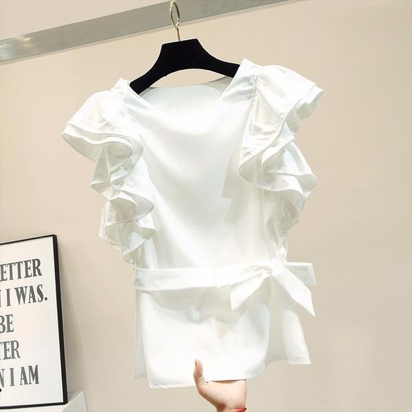 korean style white ruffle chiffon blouse women 2020 summer blusas mulher elegantes sashes office shirt o neck black red
korean style white ruffle chiffon blouse women 2020 summer blusas mulher elegantes sashes office shirt o neck black red