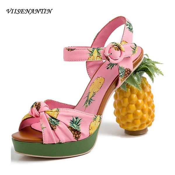 sandals fashion special-shaped color matching peep toe waterproof platform thick heel high pineapple strange women, Black
sandals fashion special-shaped color matching peep toe waterproof platform thick heel high pineapple strange women, Black