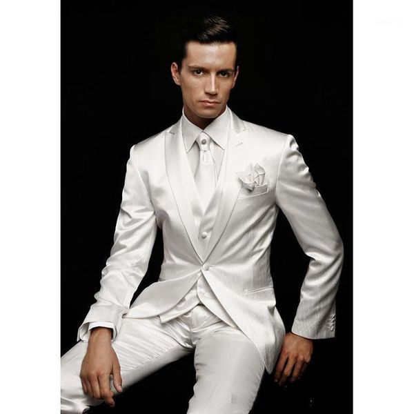 shiny slim fit tailored made groom tuxedos lapel men suit ivory groomsman bridegroom wedding mens suits (jacket+pants+vest)1, White;black
shiny slim fit tailored made groom tuxedos lapel men suit ivory groomsman bridegroom wedding mens suits (jacket+pants+vest)1, White;black