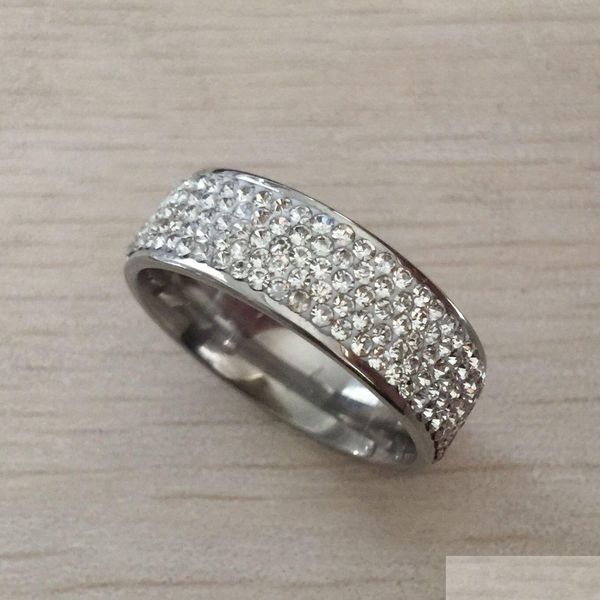 full 5 row clear white crystal jewelry wholesale silver color stainless steel wedding rings women usa size 5dpek, Slivery;golden
full 5 row clear white crystal jewelry wholesale silver color stainless steel wedding rings women usa size 5dpek, Slivery;golden