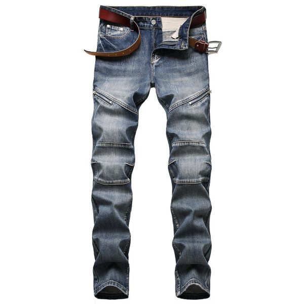 denim designer gray straight bike jeans for men size 28-38 40 42 2020 spring hip hop punk rock streetwear trouers, Blue
denim designer gray straight bike jeans for men size 28-38 40 42 2020 spring hip hop punk rock streetwear trouers, Blue