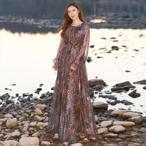 2020 leopard print long sleeve maxi dress plus size casual bohemian chiffon beach holiday bangkok dress wedding guest dress, Black;gray
2020 leopard print long sleeve maxi dress plus size casual bohemian chiffon beach holiday bangkok dress wedding guest dress, Black;gray