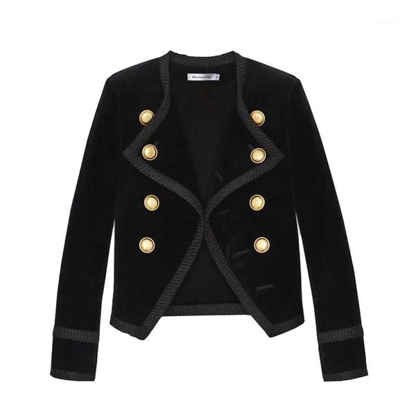 women's wool & blends 2021 runway design women notched collar short jacket coat winter double breasted suit female velvet black slim ou
women's wool & blends 2021 runway design women notched collar short jacket coat winter double breasted suit female velvet black slim ou