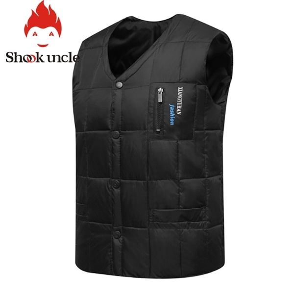 80% white duck down vest men autumn winter warm sleeveless v-neck button down bodywarmer waistcoat thick slim casual male vest 201223, Black
80% white duck down vest men autumn winter warm sleeveless v-neck button down bodywarmer waistcoat thick slim casual male vest 201223, Black