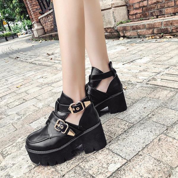 boots autumn women punk rock motorcycle cut out bootie buckle strap platform high heel wedge shoes thick chunky heels yma5321, Black
boots autumn women punk rock motorcycle cut out bootie buckle strap platform high heel wedge shoes thick chunky heels yma5321, Black