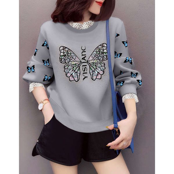 2sf4bforeign style reduced age lace splicing printing loose and thickened sweater women's new european fashion in winter 2020, Black
2sf4bforeign style reduced age lace splicing printing loose and thickened sweater women's new european fashion in winter 2020, Black