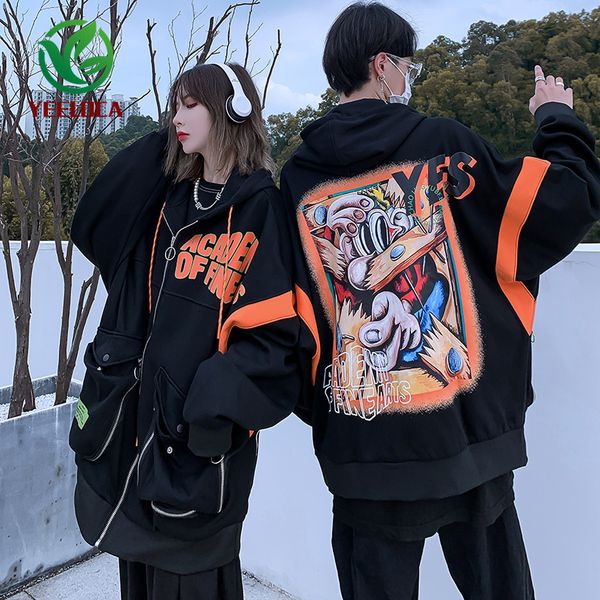 2020 hooded jackets men clothes couples oversized hip hop trend outerwear casual streetwear coat women c1117, Black
2020 hooded jackets men clothes couples oversized hip hop trend outerwear casual streetwear coat women c1117, Black