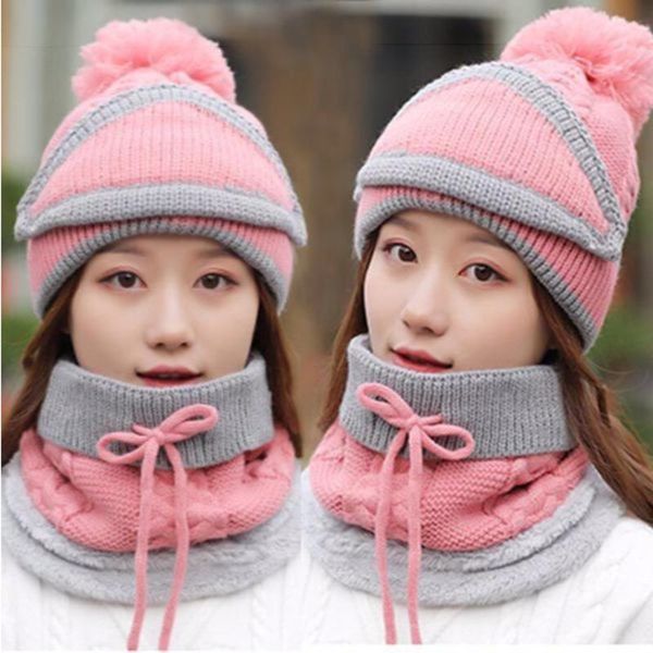 beanie/skull caps women's knitted hat winter beanies fashion warm wool lovely femme outdoor cycling korean ear protection thick bib mas, Blue;gray
beanie/skull caps women's knitted hat winter beanies fashion warm wool lovely femme outdoor cycling korean ear protection thick bib mas, Blue;gray