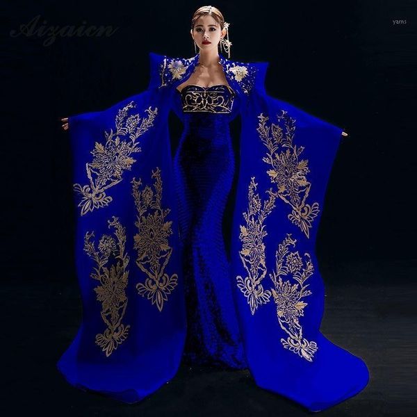 new embroidery cheongsam long evening party dresses for women chinese traditional clothing qipao royal blue luxury fashion show1, Red
new embroidery cheongsam long evening party dresses for women chinese traditional clothing qipao royal blue luxury fashion show1, Red