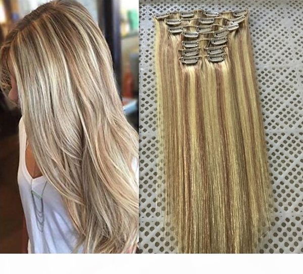 14"-26" 9pcs set 18 clips 100g 120g 140g piano color #18 613 clip in human hair extensions brazilian remy clip in hair extensions, Black;brown
14"-26" 9pcs set 18 clips 100g 120g 140g piano color #18 613 clip in human hair extensions brazilian remy clip in hair extensions, Black;brown
