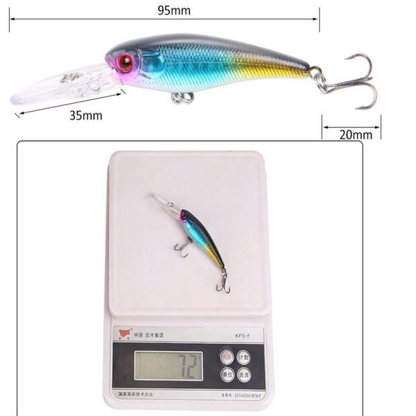 1pcs lifelike minnow fishing lure 7.2g 9.5cm pesca hooks hard bait fish wobbler tackle artificial trout pike carp qylvua
1pcs lifelike minnow fishing lure 7.2g 9.5cm pesca hooks hard bait fish wobbler tackle artificial trout pike carp qylvua