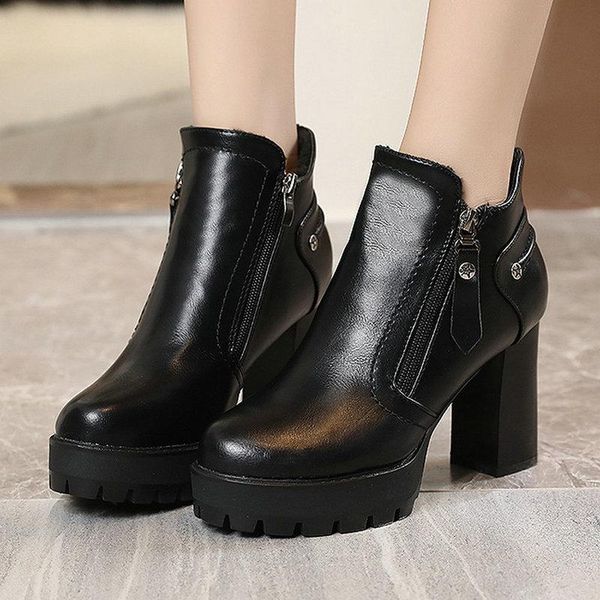 2020 new comfortable ankle dress boots women winter pretty zipper platform shoes woman sky high heels female mature rain boot, Black
2020 new comfortable ankle dress boots women winter pretty zipper platform shoes woman sky high heels female mature rain boot, Black