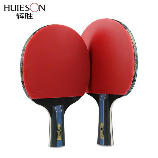 2020 New 4 Star Short Or Long Handle Shake-hand Table Tennis Set Red And Black Table Tennis Paddle Racket With Case