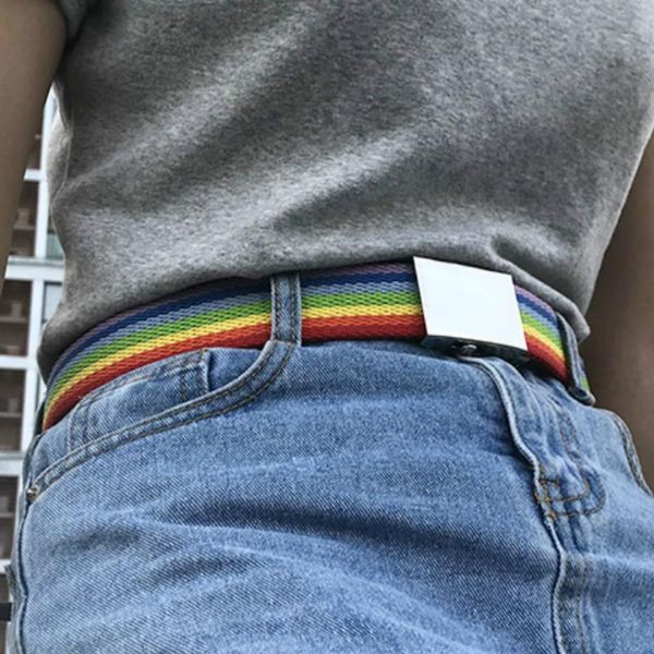 jeans woman 2020 automatic buckle rainbow canvas jeans belt female student wild pants belt korean male tide ins churrera, Black;brown
jeans woman 2020 automatic buckle rainbow canvas jeans belt female student wild pants belt korean male tide ins churrera, Black;brown