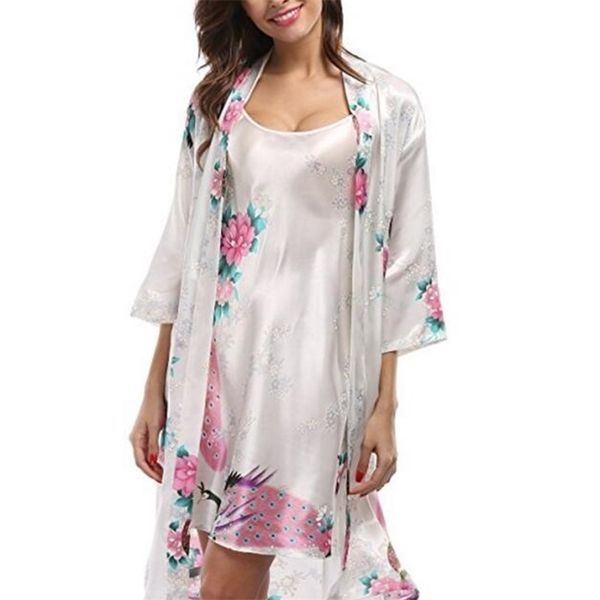 2 piece set silk peacock kimono robes lingerie women wedding party bridesmaid robe satin nightgown bathrobe pijam y200107, Black;red
2 piece set silk peacock kimono robes lingerie women wedding party bridesmaid robe satin nightgown bathrobe pijam y200107, Black;red