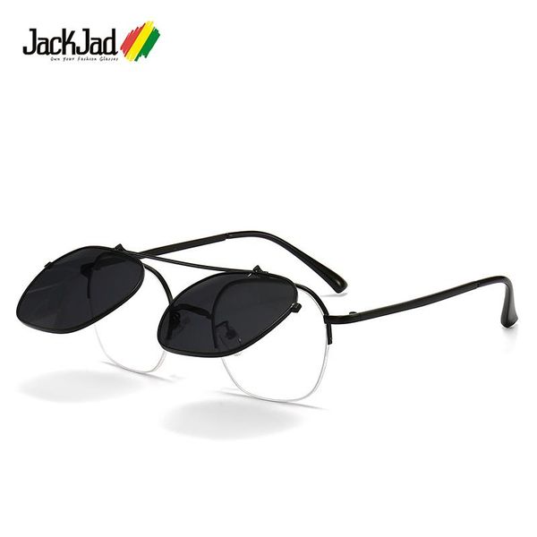 jackjad 2021 fashion vintage square steampunk style sunglasses flip up clamshell classic design sun glasses 2204, White;black
jackjad 2021 fashion vintage square steampunk style sunglasses flip up clamshell classic design sun glasses 2204, White;black
