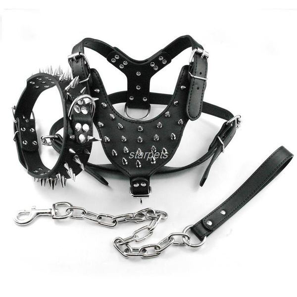 spiked studded leather dog pet collar harness leash 3pcs set walking pitbull boxer for medium la bbyyll
spiked studded leather dog pet collar harness leash 3pcs set walking pitbull boxer for medium la bbyyll