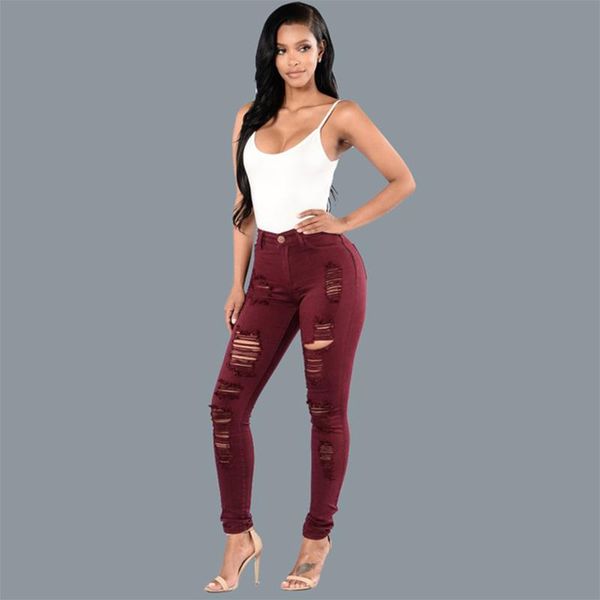 high waist woman jeans street fashion jeans ripped girlfriend style ladies korean style distressed red denim trouse, Blue
high waist woman jeans street fashion jeans ripped girlfriend style ladies korean style distressed red denim trouse, Blue