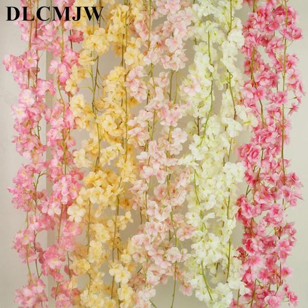 decorative flowers & wreaths artificial flower wedding decor silk cherry vines hanging bride garland for home garden el1
decorative flowers & wreaths artificial flower wedding decor silk cherry vines hanging bride garland for home garden el1