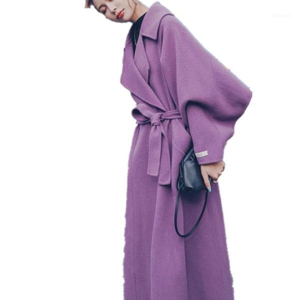 autumn winter cloak woolen long coat thick loose belted purple vintage warm overcoat1, Black
autumn winter cloak woolen long coat thick loose belted purple vintage warm overcoat1, Black