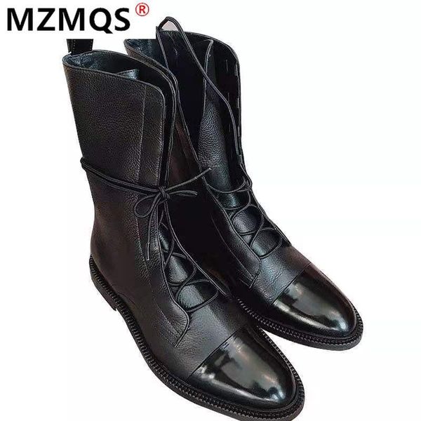 women vintage mid calf boots women's fashion lace up ladies comfort woman pu leather boots platform casual female shoes autumn, Black
women vintage mid calf boots women's fashion lace up ladies comfort woman pu leather boots platform casual female shoes autumn, Black