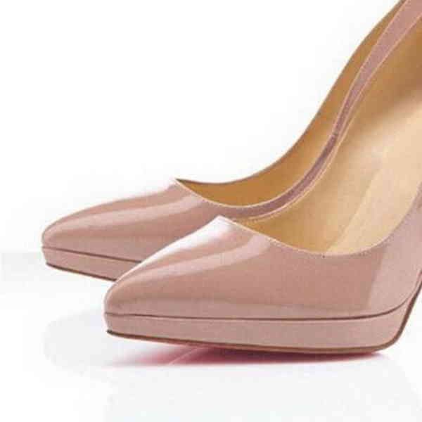 s classic nude patent leather high heels women pumps,luxury red bottom pointytoes dress wedding shoes with platform high-heel, Black
s classic nude patent leather high heels women pumps,luxury red bottom pointytoes dress wedding shoes with platform high-heel, Black