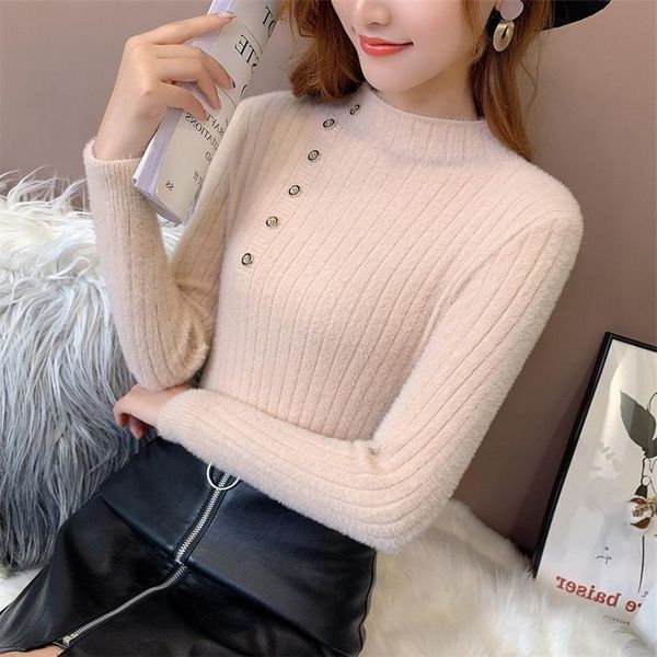 women's sweaters 2021 korean version of base shirt sweater, White;black