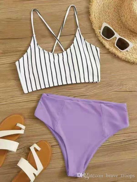 bikini white bar print high waisted swimsuit women 2020 new cross border foreign trade express bikini#2121
bikini white bar print high waisted swimsuit women 2020 new cross border foreign trade express bikini#2121