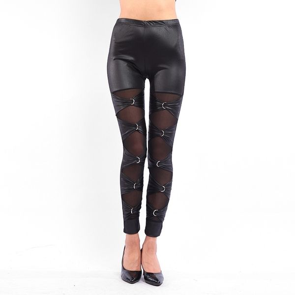 lady punk rock metal gothic lace up leggings night bar club ring cross legging fake leather riveet pant y200904, Black
lady punk rock metal gothic lace up leggings night bar club ring cross legging fake leather riveet pant y200904, Black
