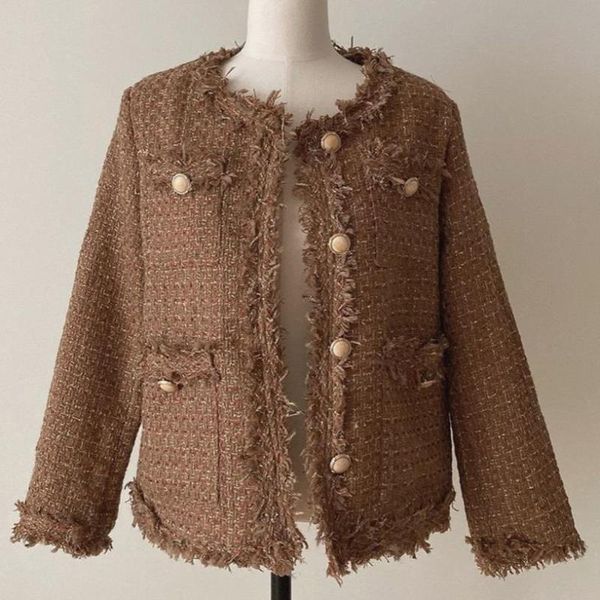 women's jackets ladies small fragrance tweed jacket women french retro single breasted o-neck fashion winter, Black;brown
women's jackets ladies small fragrance tweed jacket women french retro single breasted o-neck fashion winter, Black;brown