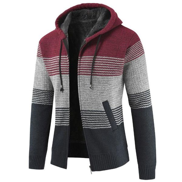 jacket men long sleeve hoodie casual loose striped pocket zip front cardigan sports gifts kg-1691, Black;brown
jacket men long sleeve hoodie casual loose striped pocket zip front cardigan sports gifts kg-1691, Black;brown