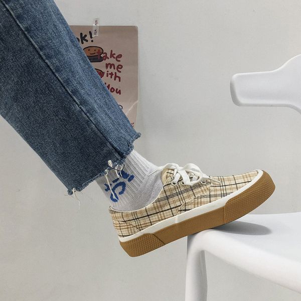 2020 summer new korean style street shooting retro plaid female students all-match sneakers casual canvas shoes women shoes c1120, Black
2020 summer new korean style street shooting retro plaid female students all-match sneakers casual canvas shoes women shoes c1120, Black