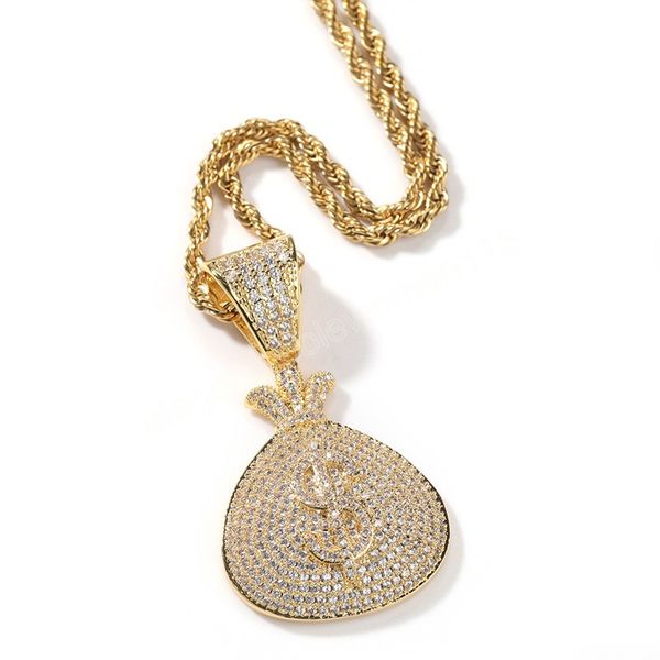 fashion bling iced out diamond dollar sign money bag pendant necklaces european and american personality hip hop necklace jewelry for men an, Silver
fashion bling iced out diamond dollar sign money bag pendant necklaces european and american personality hip hop necklace jewelry for men an, Silver