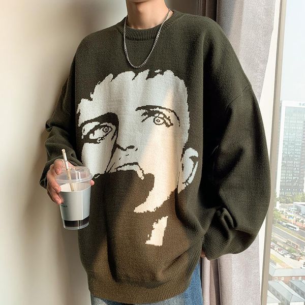 men's sweaters 2021 harajuku streetwear sweater men figure face print crewnecks shirts oversize korean clothes autumn hip hop, White;black
men's sweaters 2021 harajuku streetwear sweater men figure face print crewnecks shirts oversize korean clothes autumn hip hop, White;black