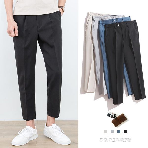 men's pants 2021 fashion autumn winter men straight casual slim fit business long trousers male solid korea style suit pant w08, Black
men's pants 2021 fashion autumn winter men straight casual slim fit business long trousers male solid korea style suit pant w08, Black
