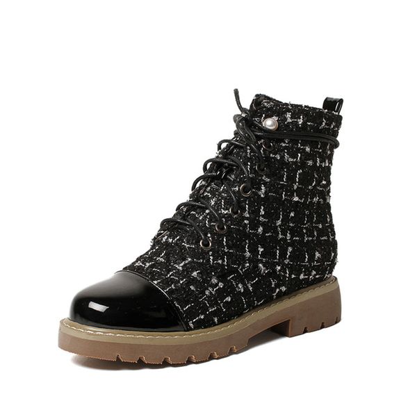 2021 the new women ankle stylish tweed-up girly tweed-bow pearl and white decoration female-sized pn boots zx1p, Black
2021 the new women ankle stylish tweed-up girly tweed-bow pearl and white decoration female-sized pn boots zx1p, Black