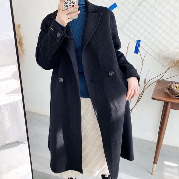 folding sleevedouble cashmere coat 2020 full woman coats winter jackets long wool coat1, Black
folding sleevedouble cashmere coat 2020 full woman coats winter jackets long wool coat1, Black