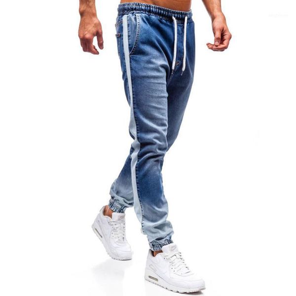 men's jeans men casual slim fit elastic waist side striped 2021 summer sport hip hop dance man harem demin trousers plus size1, Blue
men's jeans men casual slim fit elastic waist side striped 2021 summer sport hip hop dance man harem demin trousers plus size1, Blue