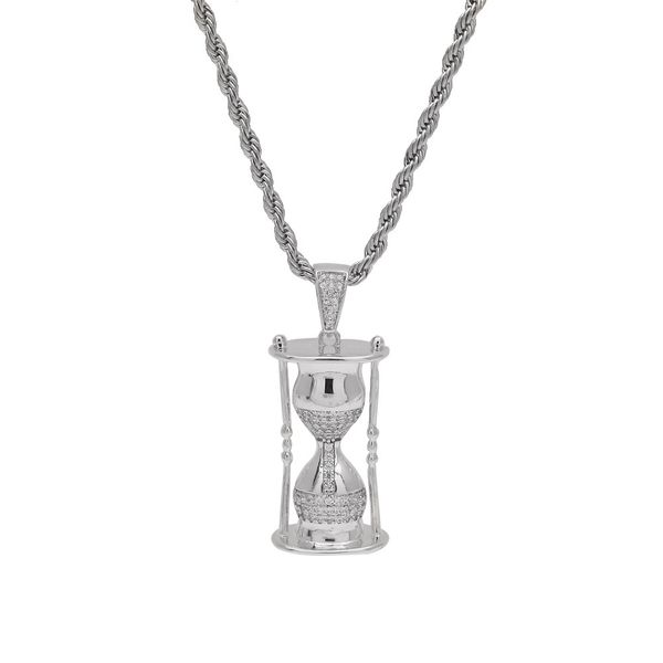 new micro paved cubic zirconia shiny sand glass pendant necklace jewelry men hip hop colgantes jewelry, Silver
new micro paved cubic zirconia shiny sand glass pendant necklace jewelry men hip hop colgantes jewelry, Silver