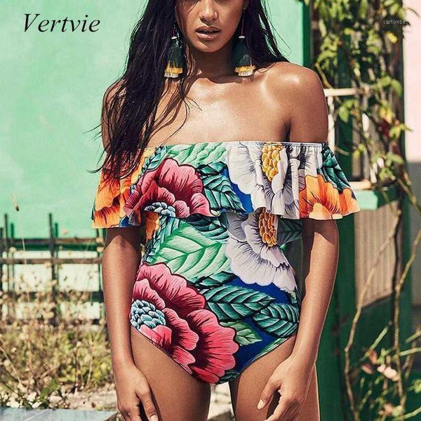 women's swimwear vertvie 2021 off shoulder one-piece swimsuit women ruffle floral print bikini sets bathing swimming suit swimwear1, White;black
women's swimwear vertvie 2021 off shoulder one-piece swimsuit women ruffle floral print bikini sets bathing swimming suit swimwear1, White;black