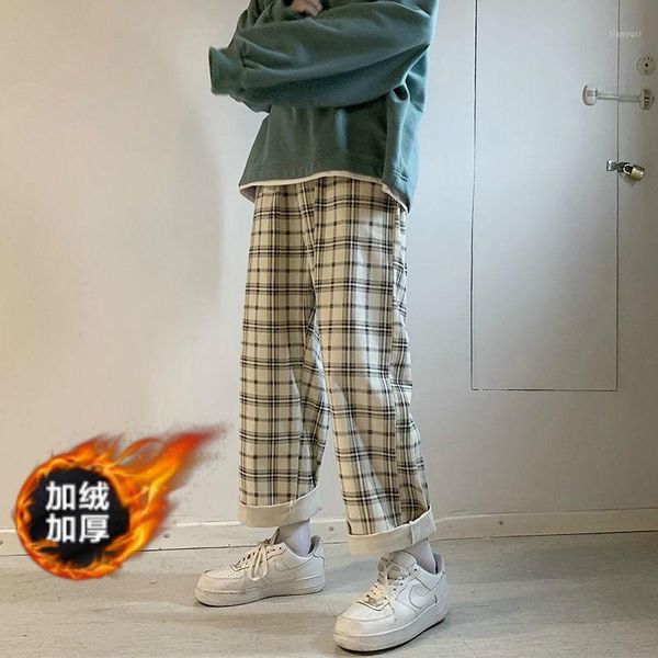women plaid pants autumn winter bottoms sweatpants wide leg warm straight pants female fleece elastic waist casual1, Black;white
women plaid pants autumn winter bottoms sweatpants wide leg warm straight pants female fleece elastic waist casual1, Black;white