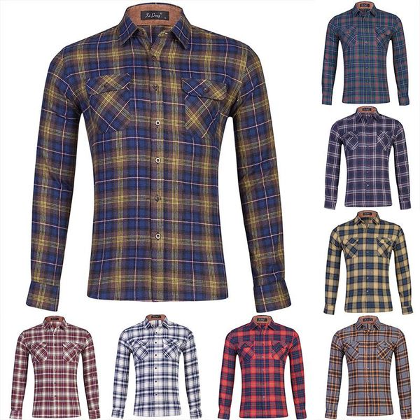 flannel plaid shirts for men 100% cotton checkered casual long sleeve warm winter shirt 2 pocket male clothing ware eu us size, White;black
flannel plaid shirts for men 100% cotton checkered casual long sleeve warm winter shirt 2 pocket male clothing ware eu us size, White;black