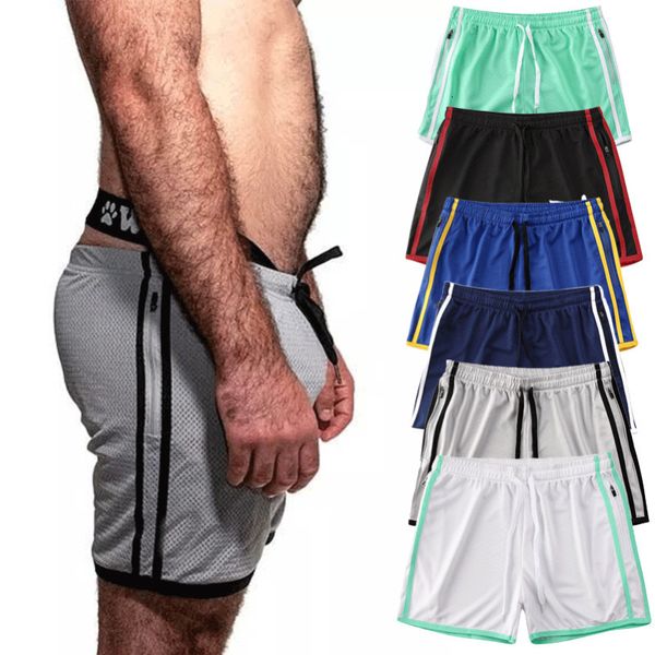 men's summer casual gym running jogging trunks beach breathable mesh sports shorts, White;black
men's summer casual gym running jogging trunks beach breathable mesh sports shorts, White;black