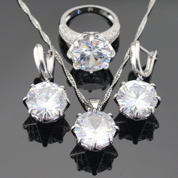 white green blue 3 colors stones silver color jewelry sets for women necklace pendant earrings rings usa size gift box 201222, Slivery;crystal 
white green blue 3 colors stones silver color jewelry sets for women necklace pendant earrings rings usa size gift box 201222, Slivery;crystal